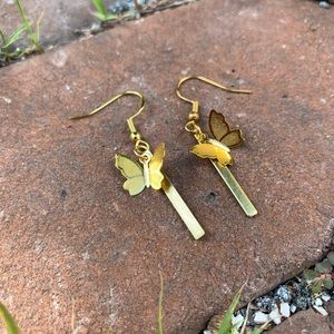 NEW BUTTERFLY GOLD MINIMALIST EARRINGS JEWELRY